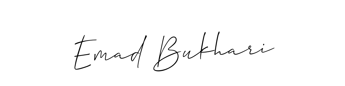 How to make Emad Bukhari signature? Allison_Script is a professional autograph style. Create handwritten signature for Emad Bukhari name. Emad Bukhari signature style 2 images and pictures png