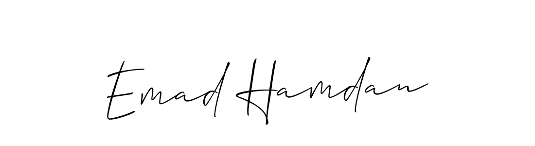 How to Draw Emad Hamdan signature style? Allison_Script is a latest design signature styles for name Emad Hamdan. Emad Hamdan signature style 2 images and pictures png