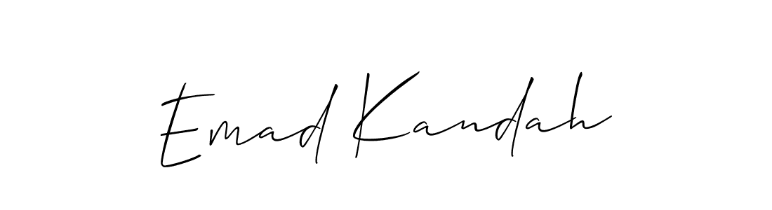 Also we have Emad Kandah name is the best signature style. Create professional handwritten signature collection using Allison_Script autograph style. Emad Kandah signature style 2 images and pictures png