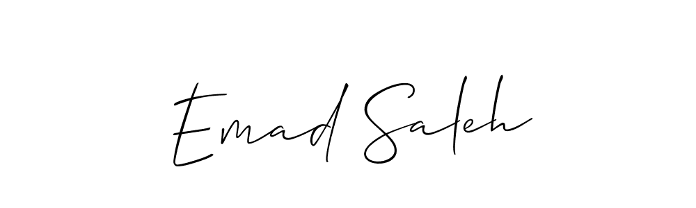 Also You can easily find your signature by using the search form. We will create Emad Saleh name handwritten signature images for you free of cost using Allison_Script sign style. Emad Saleh signature style 2 images and pictures png
