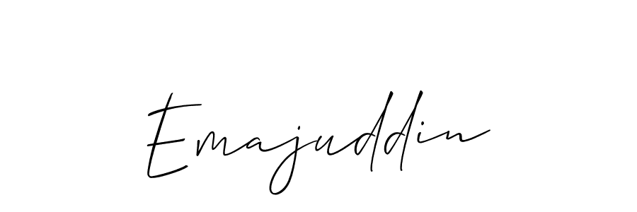 Create a beautiful signature design for name Emajuddin. With this signature (Allison_Script) fonts, you can make a handwritten signature for free. Emajuddin signature style 2 images and pictures png