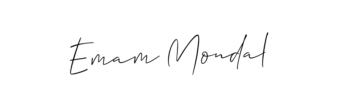 Also we have Emam Mondal name is the best signature style. Create professional handwritten signature collection using Allison_Script autograph style. Emam Mondal signature style 2 images and pictures png