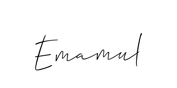 Emamul stylish signature style. Best Handwritten Sign (Allison_Script) for my name. Handwritten Signature Collection Ideas for my name Emamul. Emamul signature style 2 images and pictures png