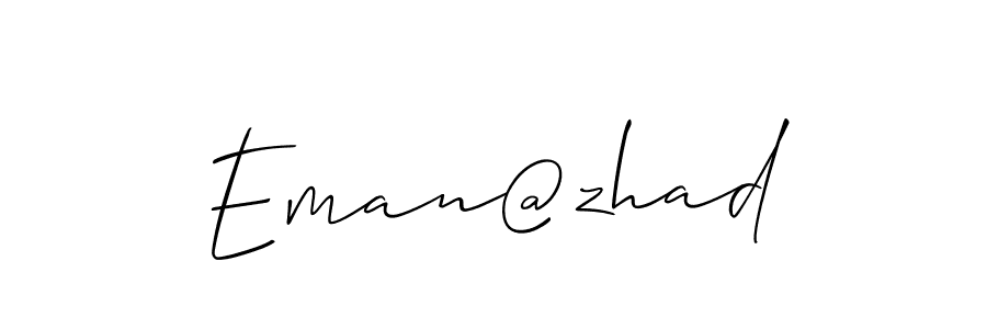 Design your own signature with our free online signature maker. With this signature software, you can create a handwritten (Allison_Script) signature for name Eman@zhad. Eman@zhad signature style 2 images and pictures png