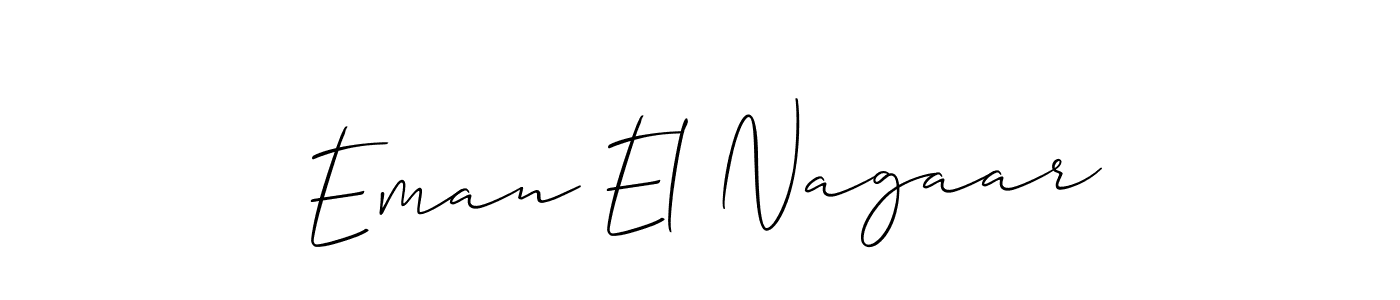Also we have Eman El Nagaar name is the best signature style. Create professional handwritten signature collection using Allison_Script autograph style. Eman El Nagaar signature style 2 images and pictures png