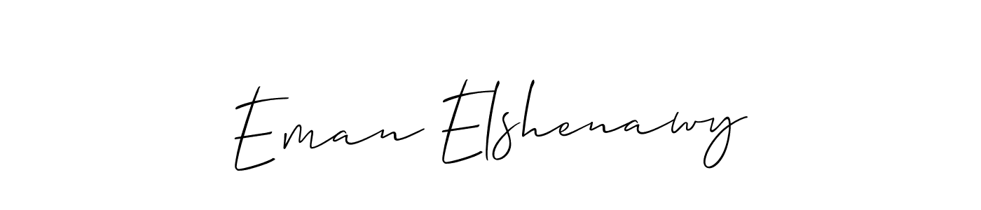 You should practise on your own different ways (Allison_Script) to write your name (Eman Elshenawy) in signature. don't let someone else do it for you. Eman Elshenawy signature style 2 images and pictures png