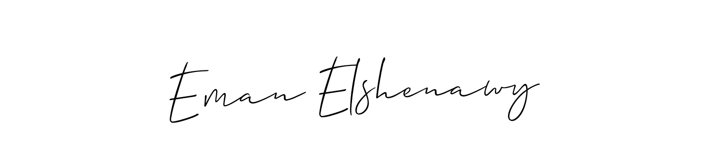 You should practise on your own different ways (Allison_Script) to write your name (Eman Elshenawy) in signature. don't let someone else do it for you. Eman Elshenawy signature style 2 images and pictures png