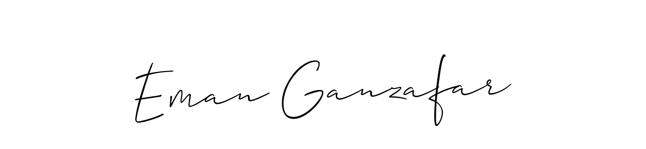 Use a signature maker to create a handwritten signature online. With this signature software, you can design (Allison_Script) your own signature for name Eman Ganzafar. Eman Ganzafar signature style 2 images and pictures png