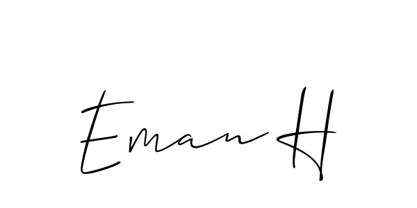 Make a beautiful signature design for name Eman H. Use this online signature maker to create a handwritten signature for free. Eman H signature style 2 images and pictures png