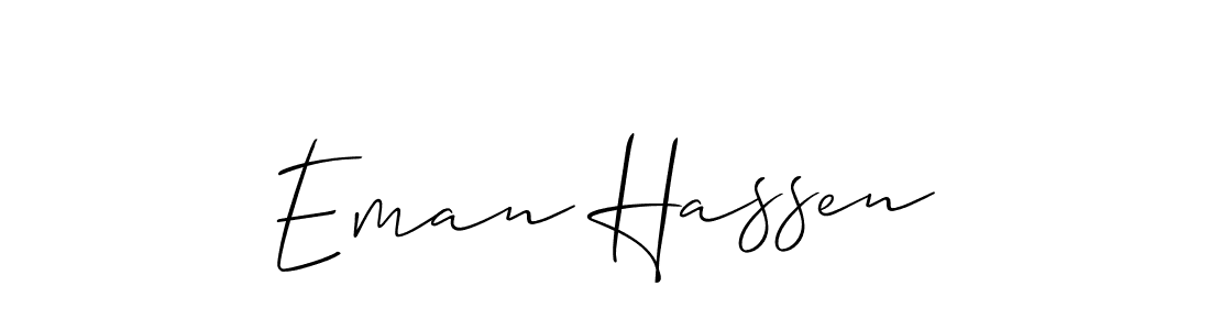 Make a beautiful signature design for name Eman Hassen. With this signature (Allison_Script) style, you can create a handwritten signature for free. Eman Hassen signature style 2 images and pictures png