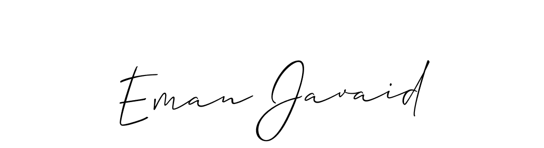 Make a beautiful signature design for name Eman Javaid. With this signature (Allison_Script) style, you can create a handwritten signature for free. Eman Javaid signature style 2 images and pictures png