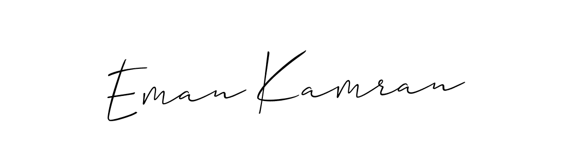 Use a signature maker to create a handwritten signature online. With this signature software, you can design (Allison_Script) your own signature for name Eman Kamran. Eman Kamran signature style 2 images and pictures png