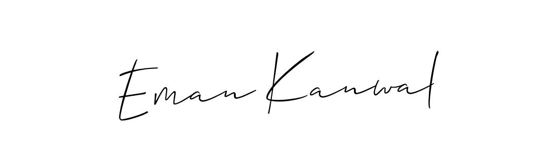 Eman Kanwal stylish signature style. Best Handwritten Sign (Allison_Script) for my name. Handwritten Signature Collection Ideas for my name Eman Kanwal. Eman Kanwal signature style 2 images and pictures png