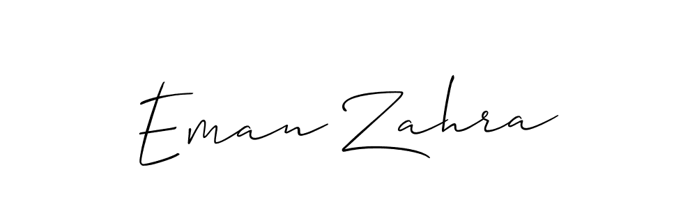 The best way (Allison_Script) to make a short signature is to pick only two or three words in your name. The name Eman Zahra include a total of six letters. For converting this name. Eman Zahra signature style 2 images and pictures png