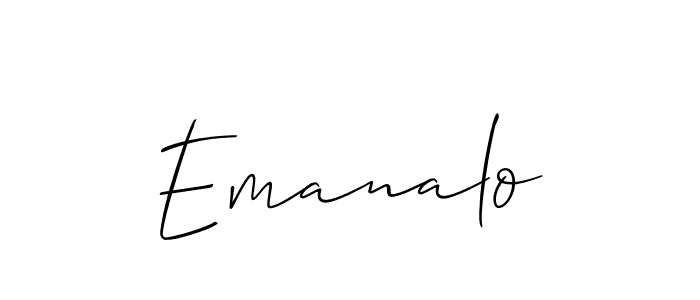 Emanalo stylish signature style. Best Handwritten Sign (Allison_Script) for my name. Handwritten Signature Collection Ideas for my name Emanalo. Emanalo signature style 2 images and pictures png