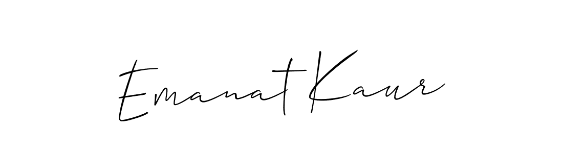 Best and Professional Signature Style for Emanat Kaur. Allison_Script Best Signature Style Collection. Emanat Kaur signature style 2 images and pictures png