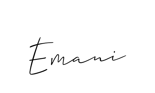 Similarly Allison_Script is the best handwritten signature design. Signature creator online .You can use it as an online autograph creator for name Emani. Emani signature style 2 images and pictures png