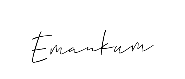 You should practise on your own different ways (Allison_Script) to write your name (Emankum) in signature. don't let someone else do it for you. Emankum signature style 2 images and pictures png