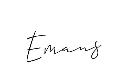 Also You can easily find your signature by using the search form. We will create Emans name handwritten signature images for you free of cost using Allison_Script sign style. Emans signature style 2 images and pictures png