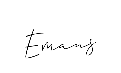 You should practise on your own different ways (Allison_Script) to write your name (Emans) in signature. don't let someone else do it for you. Emans signature style 2 images and pictures png