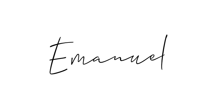 Design your own signature with our free online signature maker. With this signature software, you can create a handwritten (Allison_Script) signature for name Emanuel. Emanuel signature style 2 images and pictures png