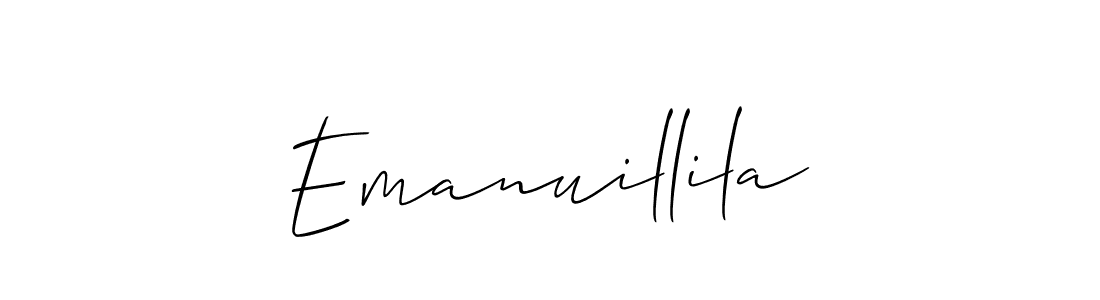 Similarly Allison_Script is the best handwritten signature design. Signature creator online .You can use it as an online autograph creator for name Emanuillila. Emanuillila signature style 2 images and pictures png