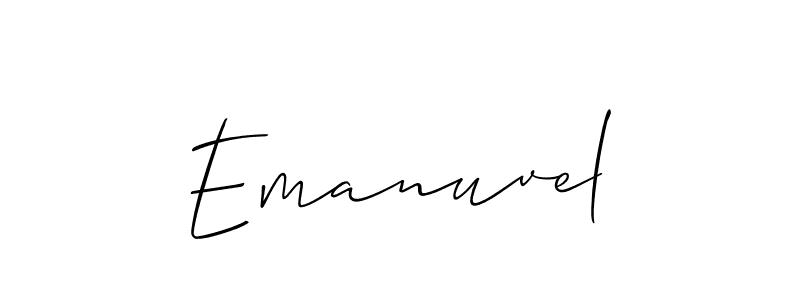 Make a beautiful signature design for name Emanuvel. With this signature (Allison_Script) style, you can create a handwritten signature for free. Emanuvel signature style 2 images and pictures png