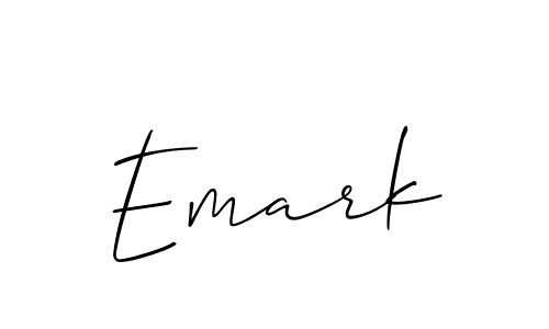 Design your own signature with our free online signature maker. With this signature software, you can create a handwritten (Allison_Script) signature for name Emark. Emark signature style 2 images and pictures png