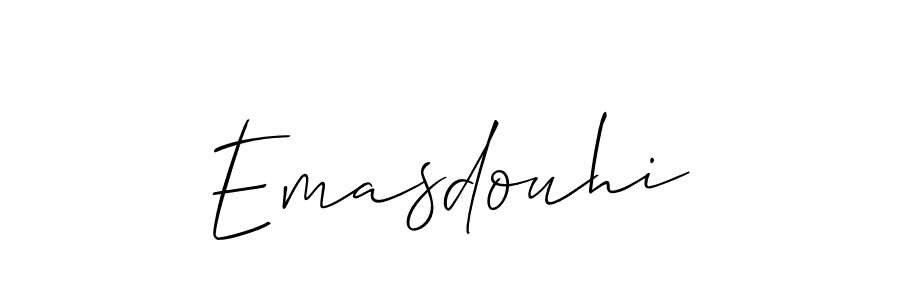Design your own signature with our free online signature maker. With this signature software, you can create a handwritten (Allison_Script) signature for name Emasdouhi. Emasdouhi signature style 2 images and pictures png