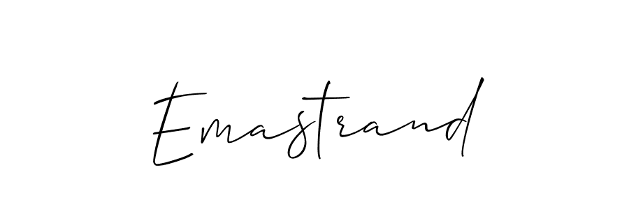 Create a beautiful signature design for name Emastrand. With this signature (Allison_Script) fonts, you can make a handwritten signature for free. Emastrand signature style 2 images and pictures png