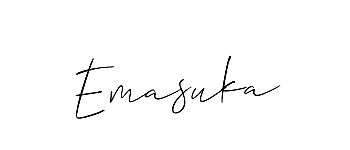 Once you've used our free online signature maker to create your best signature Allison_Script style, it's time to enjoy all of the benefits that Emasuka name signing documents. Emasuka signature style 2 images and pictures png
