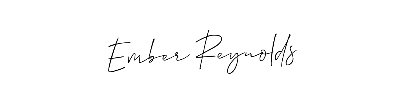 You should practise on your own different ways (Allison_Script) to write your name (Ember Reynolds) in signature. don't let someone else do it for you. Ember Reynolds signature style 2 images and pictures png
