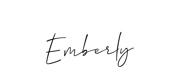 How to make Emberly signature? Allison_Script is a professional autograph style. Create handwritten signature for Emberly name. Emberly signature style 2 images and pictures png