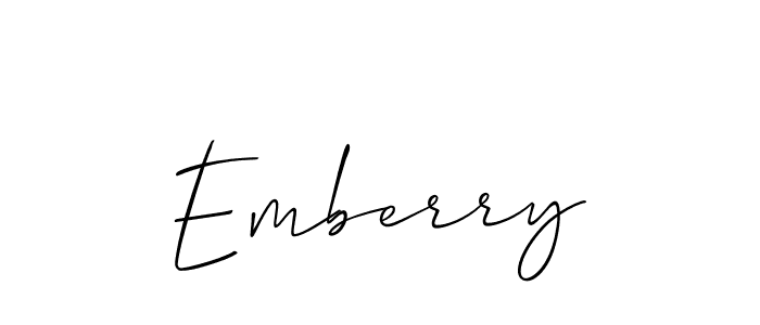 How to make Emberry signature? Allison_Script is a professional autograph style. Create handwritten signature for Emberry name. Emberry signature style 2 images and pictures png