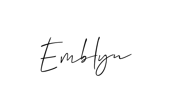 Once you've used our free online signature maker to create your best signature Allison_Script style, it's time to enjoy all of the benefits that Emblyn name signing documents. Emblyn signature style 2 images and pictures png