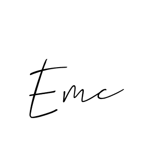 The best way (Allison_Script) to make a short signature is to pick only two or three words in your name. The name Emc include a total of six letters. For converting this name. Emc signature style 2 images and pictures png