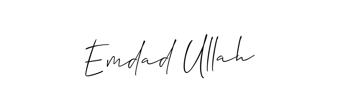 The best way (Allison_Script) to make a short signature is to pick only two or three words in your name. The name Emdad Ullah include a total of six letters. For converting this name. Emdad Ullah signature style 2 images and pictures png