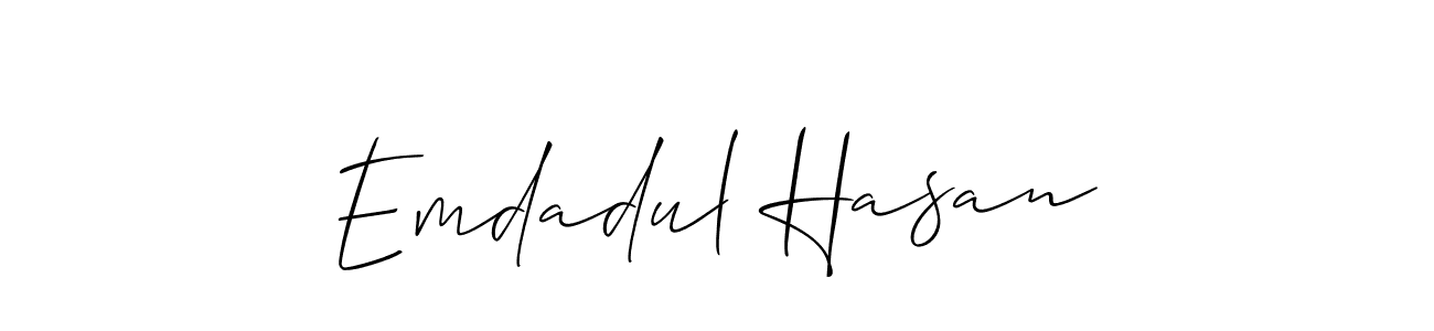 How to Draw Emdadul Hasan signature style? Allison_Script is a latest design signature styles for name Emdadul Hasan. Emdadul Hasan signature style 2 images and pictures png