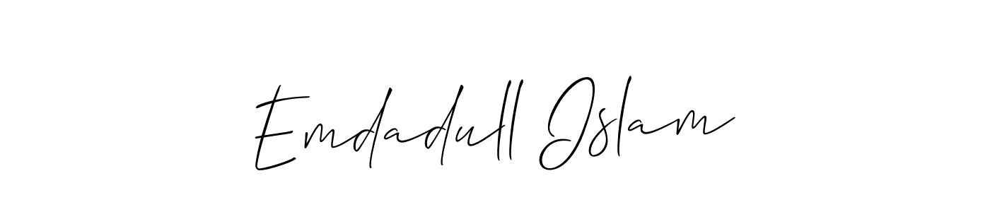 This is the best signature style for the Emdadull Islam name. Also you like these signature font (Allison_Script). Mix name signature. Emdadull Islam signature style 2 images and pictures png