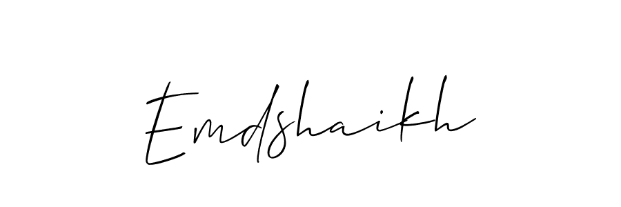 Design your own signature with our free online signature maker. With this signature software, you can create a handwritten (Allison_Script) signature for name Emdshaikh. Emdshaikh signature style 2 images and pictures png
