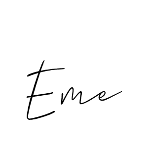 if you are searching for the best signature style for your name Eme. so please give up your signature search. here we have designed multiple signature styles  using Allison_Script. Eme signature style 2 images and pictures png