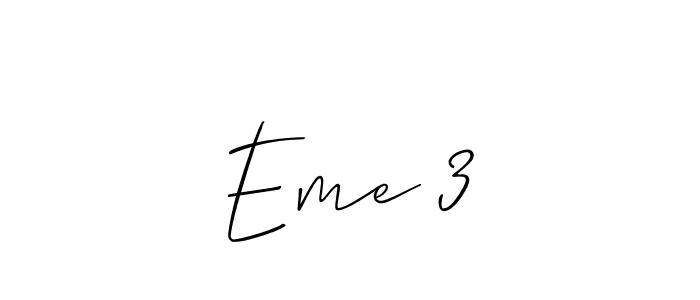 How to make Eme⁹3 name signature. Use Allison_Script style for creating short signs online. This is the latest handwritten sign. Eme⁹3 signature style 2 images and pictures png