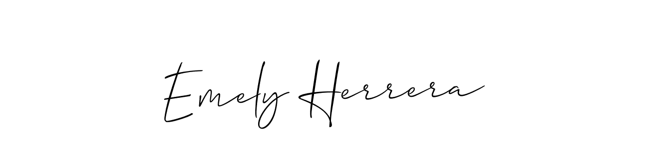 How to make Emely Herrera signature? Allison_Script is a professional autograph style. Create handwritten signature for Emely Herrera name. Emely Herrera signature style 2 images and pictures png