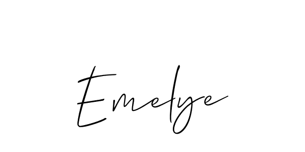 The best way (Allison_Script) to make a short signature is to pick only two or three words in your name. The name Emelye include a total of six letters. For converting this name. Emelye signature style 2 images and pictures png
