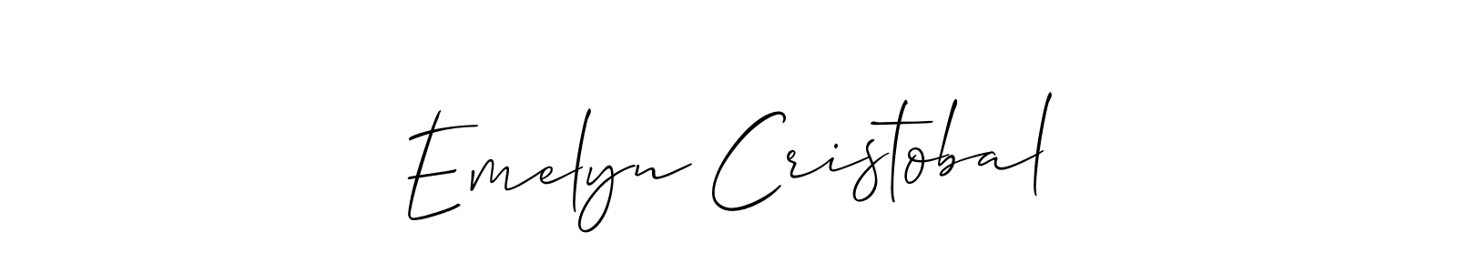 Similarly Allison_Script is the best handwritten signature design. Signature creator online .You can use it as an online autograph creator for name Emelyn Cristobal. Emelyn Cristobal signature style 2 images and pictures png