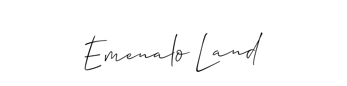 Once you've used our free online signature maker to create your best signature Allison_Script style, it's time to enjoy all of the benefits that Emenalo Land name signing documents. Emenalo Land signature style 2 images and pictures png