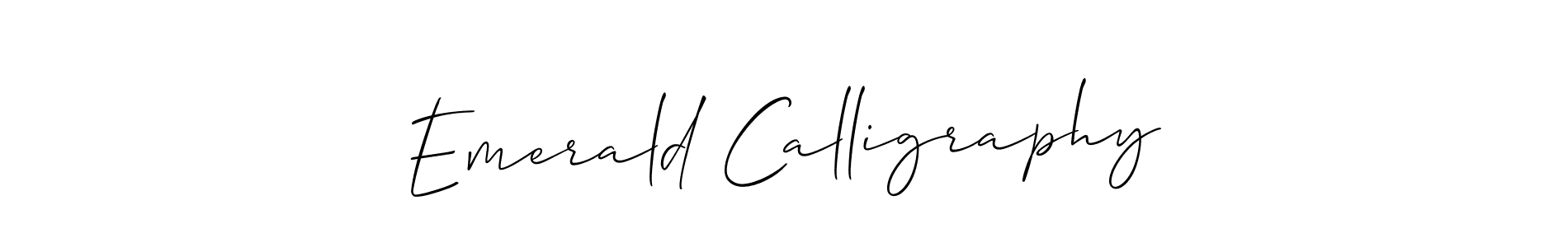 Create a beautiful signature design for name Emerald Calligraphy. With this signature (Allison_Script) fonts, you can make a handwritten signature for free. Emerald Calligraphy signature style 2 images and pictures png