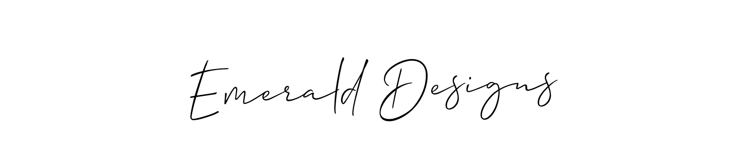 if you are searching for the best signature style for your name Emerald Designs. so please give up your signature search. here we have designed multiple signature styles  using Allison_Script. Emerald Designs signature style 2 images and pictures png