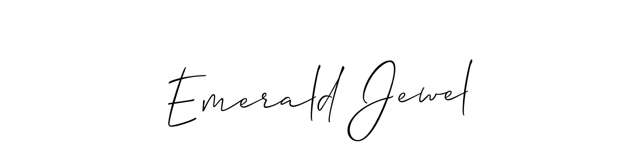 It looks lik you need a new signature style for name Emerald Jewel. Design unique handwritten (Allison_Script) signature with our free signature maker in just a few clicks. Emerald Jewel signature style 2 images and pictures png