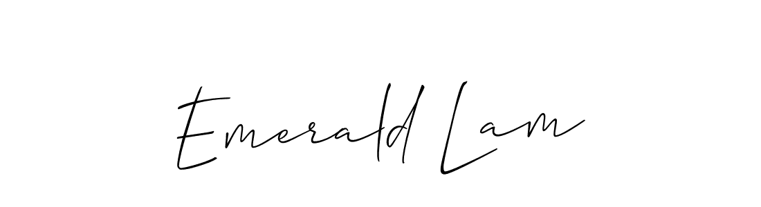 Design your own signature with our free online signature maker. With this signature software, you can create a handwritten (Allison_Script) signature for name Emerald Lam. Emerald Lam signature style 2 images and pictures png